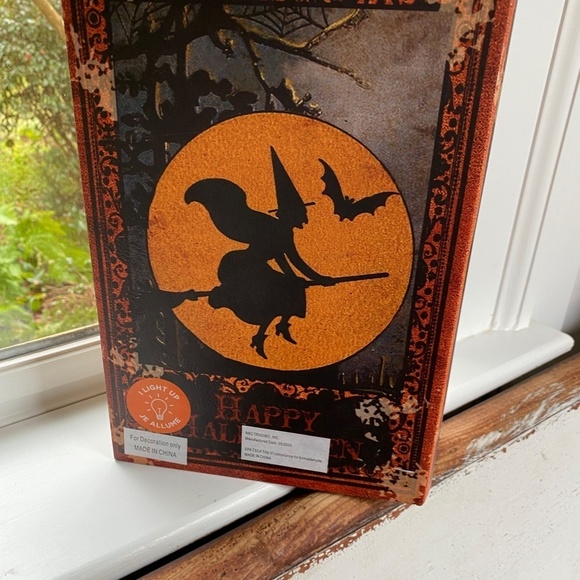 Halloween Light Up Witch Book / Stash Box - Picture 3 of 7